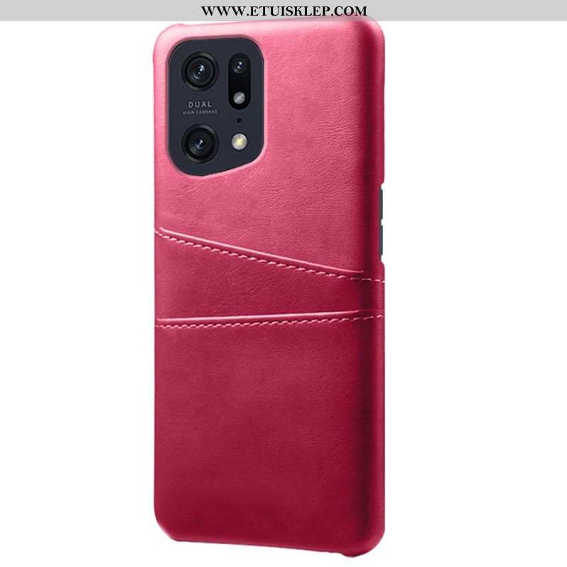 Etui do Oppo Find X5 Pro Etui Na Karty Z Efektem Skóry